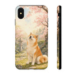 Akita under Cherry Blossoms Dog Breed Phone Case
