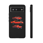 1969 Camaro SS Orange Triple View Muscle Car Tough Phone Case