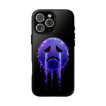 Glitch Sad Face Phone Case, Anime Melt Static Tough Cover