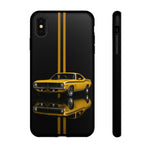 AAR Cuda Phone Case, Yellow 70 Muscle Car Stripe Studio Cover