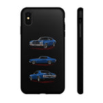 1970 Chevelle SS Phone Case Blue, Three-View Vector Tough Cover