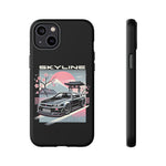 R34 Skyline GT-R Sakura Mountain JDM Tough Phone Case Gift