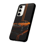 Orange Cuda Phone Case, Muscle Car Stripe Studio Cover, Gift