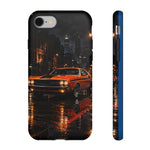Challenger RT Phone Case, Rainy City Night Muscle Car Tough Cover