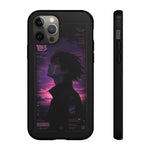 Melancholy Data Poster Phone Case, Glitch Anime Sky Tough Cover