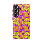 Trippy Daisy Retro Floral Pattern phone case | Tough Cases
