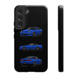 Blue 180SX JDM Sports Car Phone Case Tough Multi View