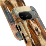 Guilty Basset Hound Phone Case, Muddy Watercolor Art Cover