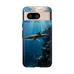 Cobia Reef Phone Case, Shaft of Light Ocean Fishing Tough Cover