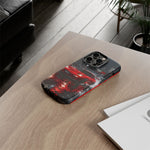 RX7 Phone Case Red, Night Drift JDM Sports Car Tough Cover, Gift