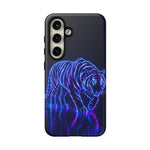 Neon Blue Tiger phone case | tough protective cover
