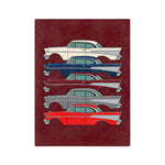 1957 Bel Air Five Color Side Profile Microfiber Throw Blanket Classic Car Gift