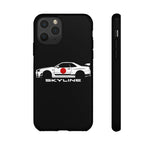 R34 Skyline Japanese Flag Race Car Phone Case | JDM GT-R Tough Cover