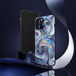 Chrome Metallic Swirl  Art Tough Phone Case