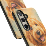 Goldendoodle Fluffy Curls Portrait Art Tough Phone Case