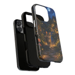 Moonlit Garden Cat Phone Case, Firefly Painterly Art Cover