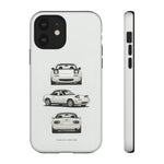 1989 Miata White Triple View Roadster Tough Phone Case Cover