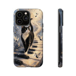 Piano Cat walking on keys Tough Case | Phone cover, musical cat art