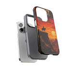 Western Sunset Cowboy Phone Case | Rugged Protective Cover
