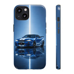 Blue R34 Skyline Phone Case, JDM Sports Car Racing Stripe Studio Cover