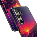 FD RX-7 Retro Sunset Sports Car Tough Case | Neon Vaporwave Beach Drive
