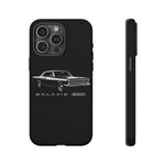 Vintage Galaxie 500 Phone Case | Classic Car Illustration, Black