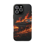 Black Charger Classic Muscle Flames Tough Phone Case Cover Gift
