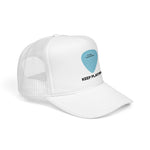 Keep Playing Guitar Pick Hat If Found Please Return Musician Funny Cap