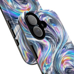 Chrome Metallic Swirl  Art Tough Phone Case