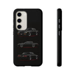 Black GNX Phone Case, Three-View Muscle Car Vector Tough Cover