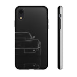 Black 1969 Corvette Art Phone Case, C3 Stingray Sports Car Tough Cover