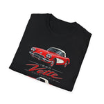 Red 1960 Corvette Convertible T-Shirt | Retro Classic Car Illustration
