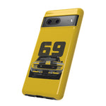 1969 Camaro Z28 Yellow Front View Muscle Car Tough Phone Case
