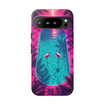 Neon Flamingo Pool Vaporwave Art Tough Phone Case