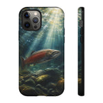 Salmon River Fishing Phone Case, Sunlit Current Cover
