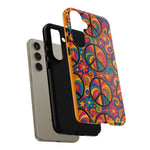 Peace Love Rainbow Spiral Art Tough Phone Case