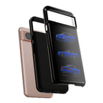 Blue 180SX JDM Sports Car Phone Case Tough Multi View
