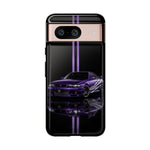 R33 Skyline Phone Case, Purple 97 JDM Sports Car Stripe Studio Cover