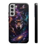 Cosmic Wolf Phone Case, Galaxy Nebula Portrait Tough Cover, Gift