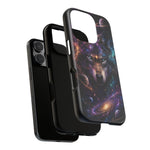 Cosmic Wolf Phone Case, Galaxy Nebula Portrait Tough Cover, Gift