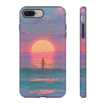 Vaporwave Ocean Sunset Tough Phone Case Cover Gift Art