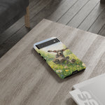 Playful Dog in Meadow Great Dane phone case | Puppy Art Tough Cover