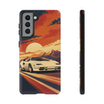 Retro Sunset Countach phone case | Sports car tough cover