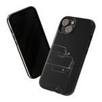 Black 1969 Corvette Art Phone Case, C3 Stingray Sports Car Tough Cover