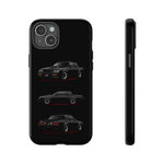 Black GNX Phone Case, Three-View Muscle Car Vector Tough Cover