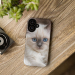 Ragdoll Kitten Phone Case, Blue Eyes Macro Portrait Cover, Gift