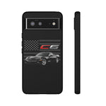 Black C6 Phone Case American Sports Car Tough Cover Gift
