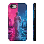 Neon Vaporwave Statue Tough Case | Retro Greek Sculpture Phone Cover