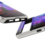 Lo-Fi Cat Neon Rain Window Vaporwave Art Tough Phone Case