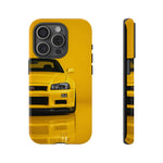 Yellow Skyline Phone Case, R34 GTR 90s JDM Legend Tough Cover for Men Gift
